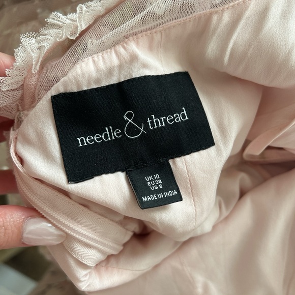 Needle & Thread Pink Embellished Long Sleeve Dress - Picture 5 of 5